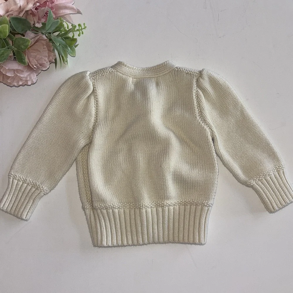 Ralph Lauren Cream Cableknit Cardigan 9M Baby Girl Ralph Lauren Cream Cardigan